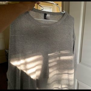 Grey Split Hem Sweater